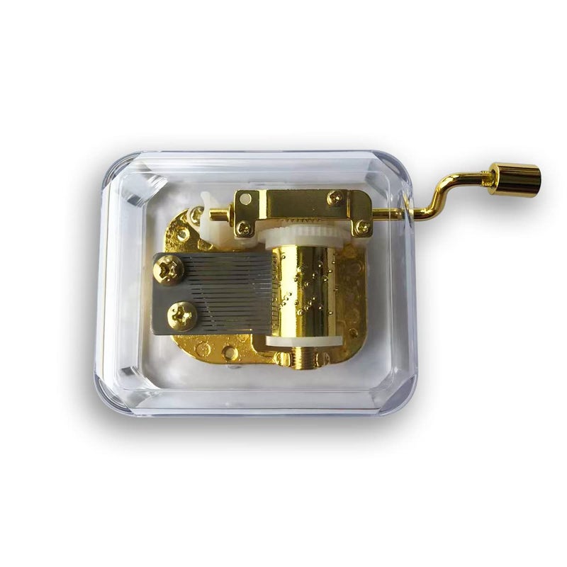 BinkeGG Acrylic Hand Crank Music Box with Sankyo Musical Mechanism Tune: Canon in D Major - Image 2
